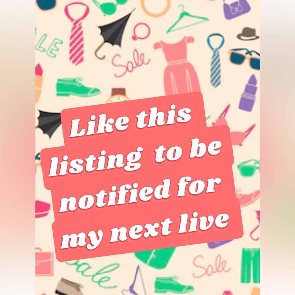 🚨🚨Like this listing  to be notified for my next live🚨🚨